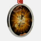 Metalen ornament met de leer van Vishnuh  (Rechts)