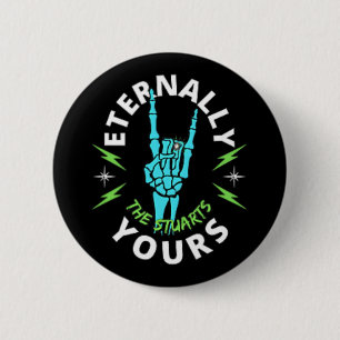 Metalhead Goth Stuart Bride Groom Uni Verlobung Button