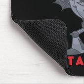 Metalhead - Schwermetall-Roboter-Teufel - mit Text Mousepad (Ecke)