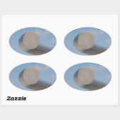 Metalic Blue Skies Ovaler Aufkleber (Blatt)