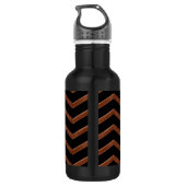 Metalic Bronze Zig Zag Muster Edelstahlflasche (Rückseite)