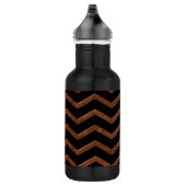 Metalic Bronze Zig Zag Muster Edelstahlflasche (Rechts)