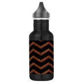 Metalic Bronze Zig Zag Muster Edelstahlflasche (Links)