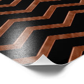 Metalic Bronze Zig Zag Muster Fotodruck (Ecke)