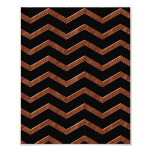 Metalic Bronze Zig Zag Muster Fotodruck