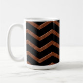 Metalic Bronze Zig Zag Muster Kaffeetasse (Links)