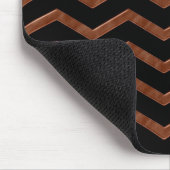 Metalic Bronze Zig Zag Muster Mousepad (Ecke)