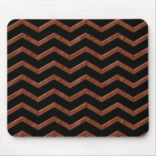 Metalic Bronze Zig Zag Muster Mousepad