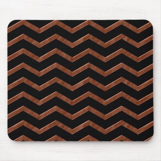 Metalic Bronze Zig Zag Muster Mousepad (Vorne)