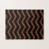 Metalic Bronze Zig Zag Muster Puzzle (Horizontal)