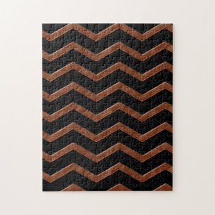 Metalic Bronze Zig Zag Muster Puzzle