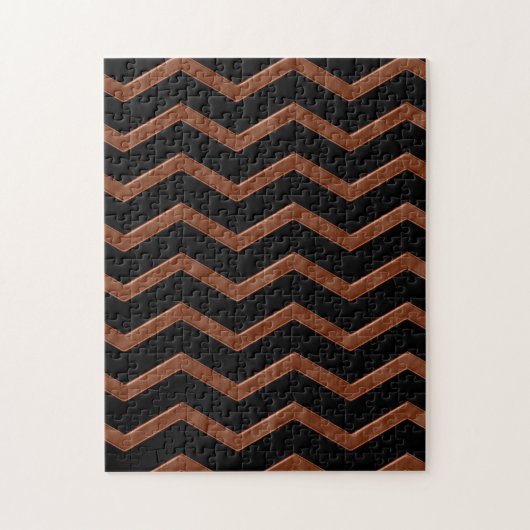 Metalic Bronze Zig Zag Muster Puzzle (Vertikal)
