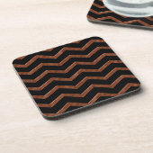 Metalic Bronze Zig Zag Muster Untersetzer (Linke Seite)