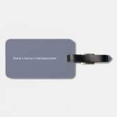 Metalic Design Sliver Gray Monogram Gepäckanhänger (Rückseite horizontal)