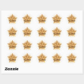 Metalic Look Gold Star Stickers (Blatt)