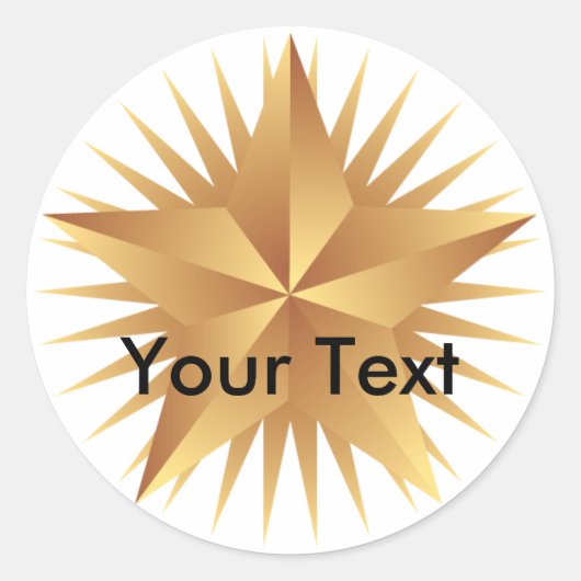 Metalic Look Gold Star Stickers (Vorderseite)