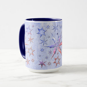 Metalic Starfish Embossed Texturized Cool Sweet Tasse