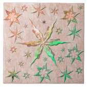 metalische Seesterne mit texturierter cooler Süßig Fliese (Vorderseite)