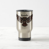 Metalized Owl Art Personalised Reisebecher (Mittel)