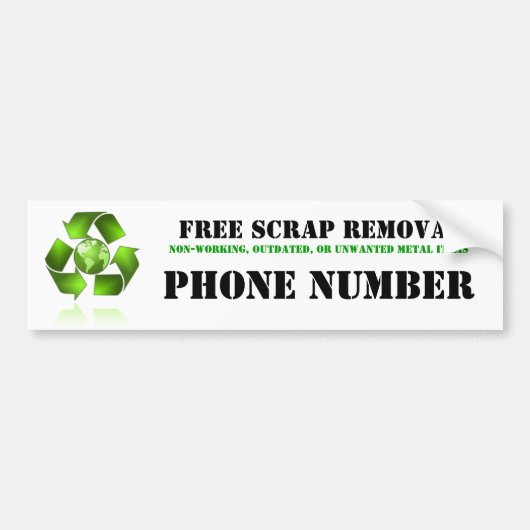 Metall-Abfall-Abbau-Autoaufkleber Autoaufkleber (Vorne)