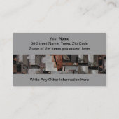 Metall-Abfall, der Geschäfts-Karten recycelt Visitenkarte (Rückseite)