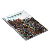 Metall-Abfall, der Junkyard recycelt Notizblock (Rechte Seite)