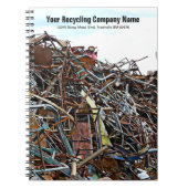 Metall-Abfall, der Junkyard recycelt Notizblock (Vorderseite)