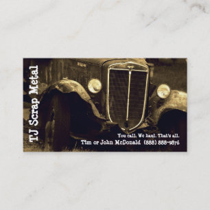 Metall-Abfall-Recyceln u. Abfall-Lieferwagen Visitenkarte