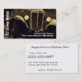 Metall-Abfall-Recyceln u. Abfall-Lieferwagen Visitenkarte (Vorne/Hinten)