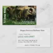 Metall-Abfall-Recyceln u. Abfall-Lieferwagen Visitenkarte (Vorne/Hinten)