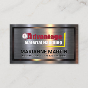 Metall Aluminium Advantage Material Handling Visitenkarte
