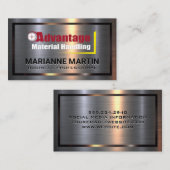 Metall Aluminium | Advantage Material Handling Visitenkarte (Vorne/Hinten)