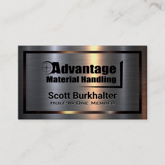 Metall Aluminium | Advantage Material Handling Visitenkarte (Vorderseite)