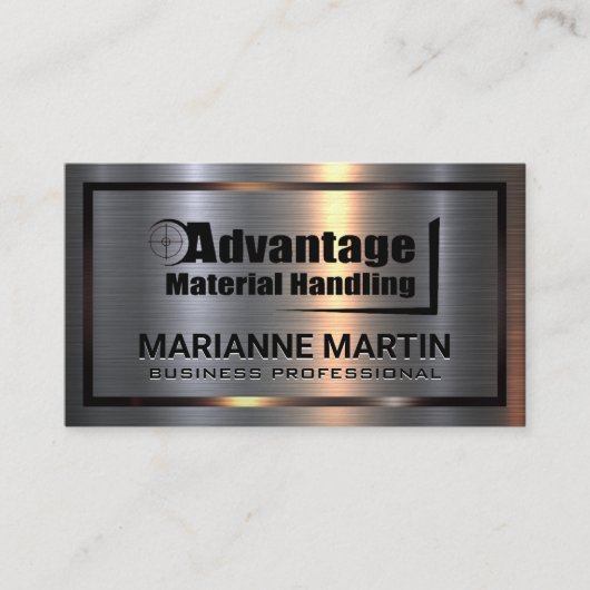Metall Aluminium | Advantage Material Handling Visitenkarte (Vorderseite)