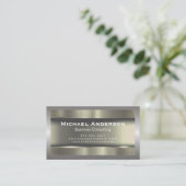 Metall an der Metallgrenze Visitenkarte (Stehend Vorderseite)