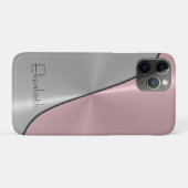 Metall aus Silber und Rosa Case-Mate iPhone Hülle (Rückseite (Horizontal))