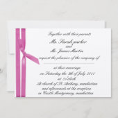 Metall aus Silber und Rosa Einladung (Vorderseite)