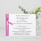 Metall aus Silber und Rosa Einladung (Stehend Vorderseite)