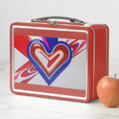 Metall Brotdose. Niedliches Herz-Design Lunch Box (Beispiel)