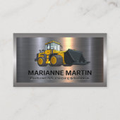 Metall | Bull Dozer Konstruktionsfahrzeug Visitenkarte (Vorderseite)