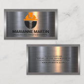 Metall | Construction Hard Hat Logo Visitenkarte (Vorne/Hinten)