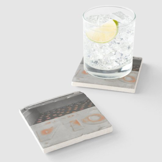 Metall cooler steinuntersetzer (Seitenansicht)