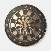 Metall Dartboard mit Bulle - golden Bull Magnet (Vorne)