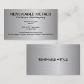 Metall, das Geschäfts-Karten recycelt Visitenkarte (Vorne/Hinten)