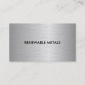 Metall, das Geschäfts-Karten recycelt Visitenkarte (Rückseite)
