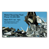 Metall, das Pflanze recycelt Magnetische Visitenkarte (Vorderseite)