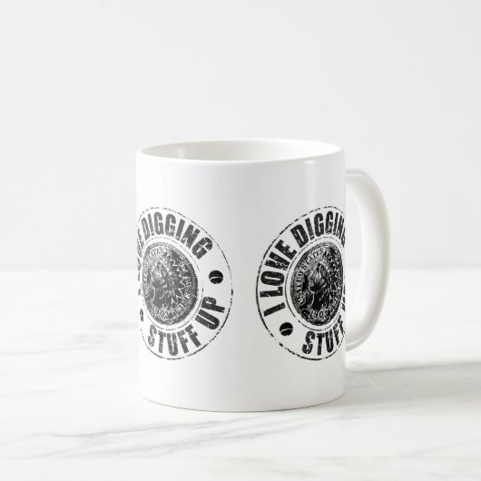 Metall, das Tasse, ein ideales Geschenk ermittelt Kaffeetasse (VorderseiteRechts)