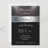 Metall der Geburtstagsparty Einladung (Vorderseite)