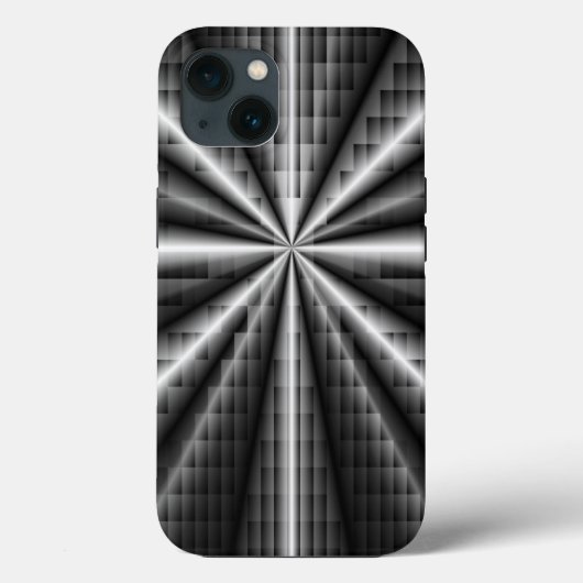 Metall-Dunkel-Edelstahl-Mosaik Case-Mate iPhone Hülle (Rückseite)