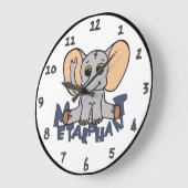 Metall-Elephant-Wandklemme - Akryllisch Große Wanduhr (Winkel)